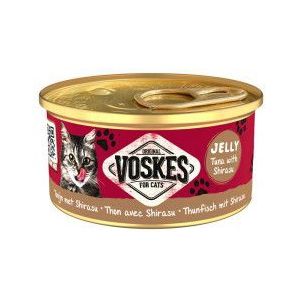 Voskes Jelly tonijn met Shirasu natvoer kat (24x85 g)