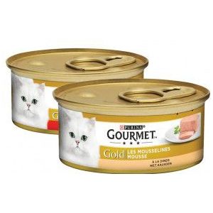 Gourmet Gold Mousse met kip + rund combipack kattenvoer