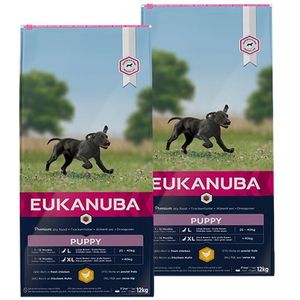 2 x 15 kg Eukanuba Growing Puppy Large Breed kip hondenvoer
