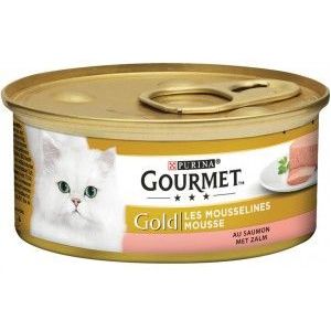Gourmet Gold Mousse met zalm kattenvoer (blik 85 g)
