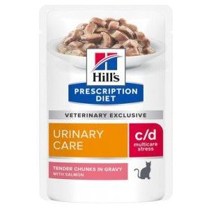 Hill's Prescription Diet C/D Multicare Stress Urinary Care met zalm maaltijdzakje multipack