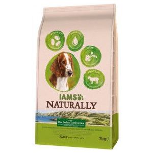 Iams Naturally Adult met lam & rijst hondenvoer