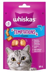 Whiskas Temptations met zalmsmaak kattensnacks