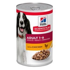 Hill's Adult met kip nat hondenvoer (blik 370 gr)