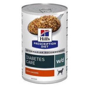 Hill's Prescription Diet W/D Diabetes Care nat hondenvoer met kip blik