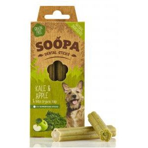 Soopa Dental Sticks met kool en appel hondensnack