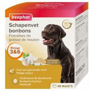 Beaphar Schapenvet bonbons met knoflook voor de hond