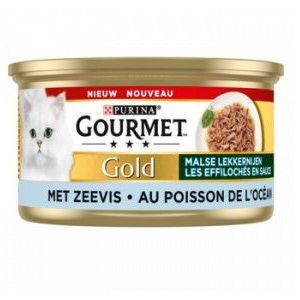 Gourmet Gold Malse Lekkernijen met zeevis natvoer kat (24x85 g)