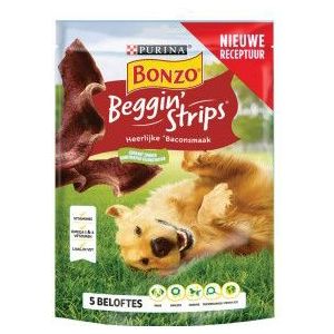Bonzo Beggin’ Strips baconsmaak hondensnack