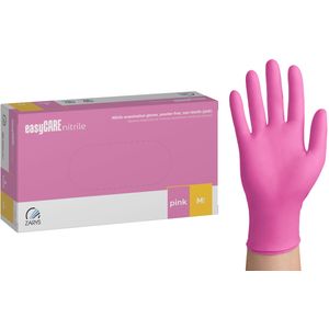 Nitril handschoenen - Roze - maat M - 100 stuks - easyCare