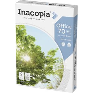 Inacopia Office A4 500 vel printpapier 70 gram, doos a 5 pak