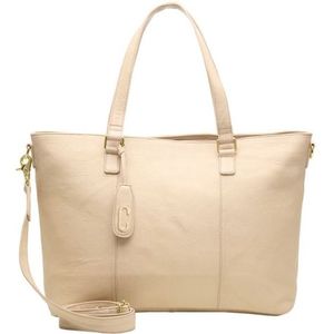 Chabo Laptoptas / Werktas /  Aktetas Dames -  15.6 inch -  Leer -  Chabo - beige