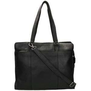 DSTRCT Laptoptas  -  15 inch -  Leer -  Preston Park - zwart