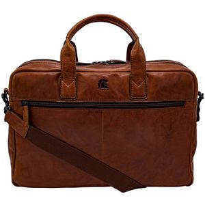 Pylos59 Laptoptas  -  17 inch -  Leer -  Brenton - Cognac