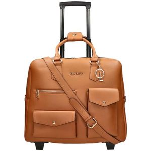 Olivia Lauren - Denver - Laptoptrolley - Cognac - Kunstleer