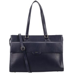 DSTRCT Laptoptas Dames -  15.6 inch -  Leer -  Floater Field - blauw