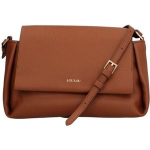 Loulou Essentiels  Crossbodytas / Schoudertas Dames -  Leer - Fleur -  cognac