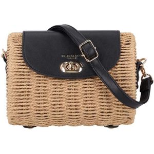 Flora & Co  Crossbodytas / Schoudertas Dames -  Riet - Lizzy - zwart