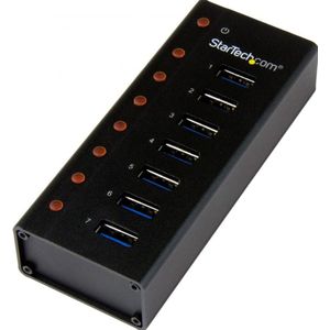 StarTech.com 7-poorts USB 3.0 hub - op een desktop of op de wand monteerbare metalen behuizing