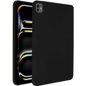 Accezz Liquid Silicone Backcover met penhouder iPad Pro 11 (2024) M4 - Zwart