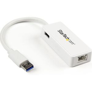 StarTech.com USB 3.0 naar gigabit Ethernet-adapter NIC met USB-poort - wit