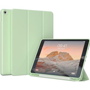 Accezz Smart Silicone Bookcase iPad 9 (2021) 10.2 inch / iPad 8 (2020) 10.2 inch / iPad 7 (2019) 10.2 inch - Lichtgroen