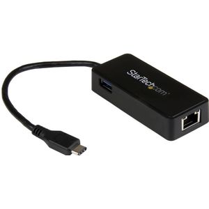 StarTech.com USB 3.1 USB-C to Gigabit Network Adapter with Extra USB Port - Netwerkadapter