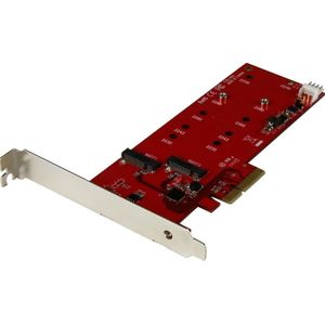 StarTech.com 2x M.2 SATA SSD controller kaart - PCIe
