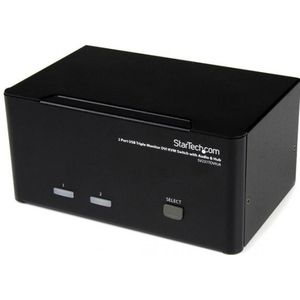 StarTech.com 2-poort 3x Monitor DVI USB KVM-switch met Audio en USB 2.0-hub - KVM  audio  USB switch