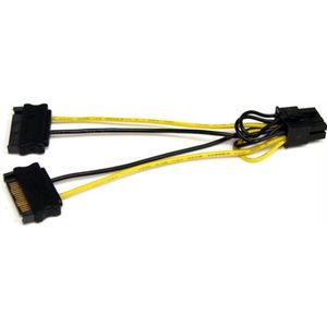 StarTech.com 15cm SATA Voeding naar 8-pins PCI Express Videokaart Voeding Verloopkabel - Voedingskabel