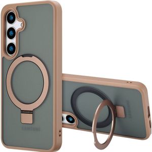 Accezz Ring Stand Backcover met MagSafe Samsung Galaxy S24 Plus - Brown