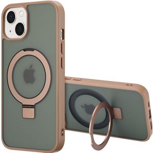Accezz Ring Stand Backcover met MagSafe iPhone 13 - Brown