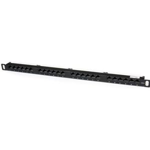 StarTech.com 24 Port 0.5U Cat5e Patch Panel - RJ45 Ethernet Rack Mount Cat 5e 110 Patch Panel