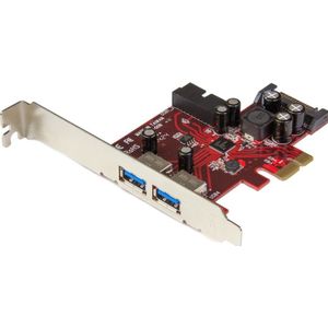StarTech.com 4-poorts PCI Express USB 3.0 kaart - 2 extern, 2 intern