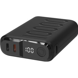 Powerbank RealPower PB-10000C PD+ met 3x Type-C,zwart