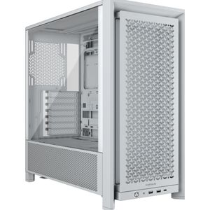 Corsair - 4000D - PC Behuizing - Wit - Modular High Airflow, Ondersteunt 2.5/3.5" HDD, Max 12 Ventilators