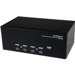 StarTech.com 4-poort 3x Monitor DVI USB KVM-switch met Audio en USB 2.0-hub - KVM  audio  USB switch