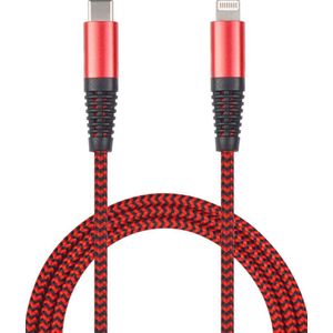 2GO USB gegevenskabel-rood -100cm voor Apple 8-Pin USB Type-C