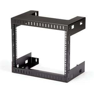 StarTech.com 8U 19 Wall Mount Network Rack - 12 Deep 2 Post Open Frame Server Room Rack for DataAVITComputer EquipmentPatch Panel with Cage Nuts &