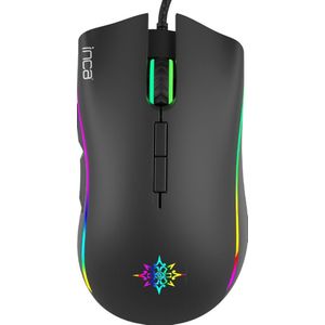 INCA Gaming Maus IMG-349 6400 DPI, RGB, 7 Tasten, USB, SW retail