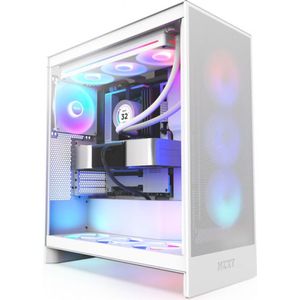 NZXT H7 Flow (2024) RGB Wit - Midtowermodel - ATX - wit