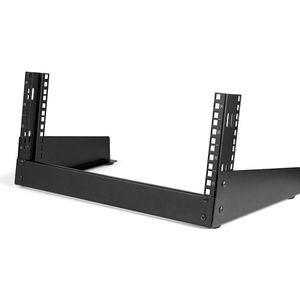 StarTech.com 4U 19 Bureau Open Frame Rack, 2 Post, Vrijstaand IT Netwerk Rack voor SwitchPatchpaneelDataAVITCommunicatie Apparatuur met Kooimoeren en