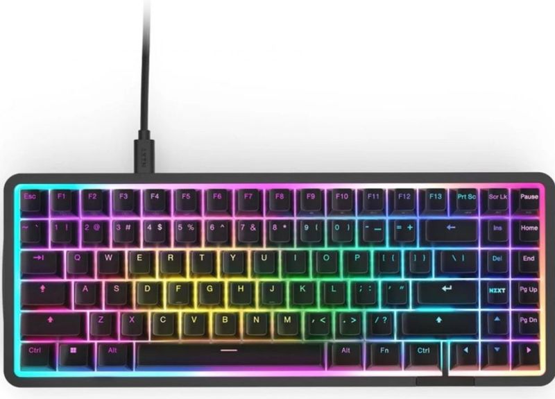 NZXT Function Elite MiniTKL Toetsenbord - Zwart - Magnetisch RGB - Dual Rail Hall Effect Switches