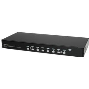 StarTech.com 8 Port 1U Rackmount USB KVM Switch Kit with OSD and Cables - Rack mount KVM