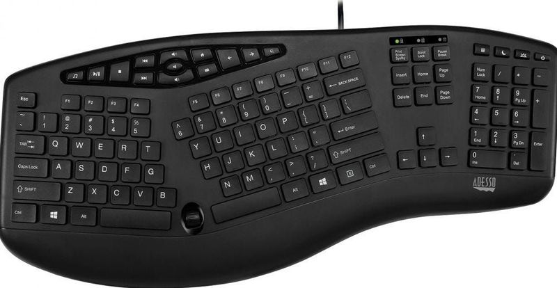 Adesso - Akb-160UB - Ergonomisch Bureautoetsenbord - Zwart