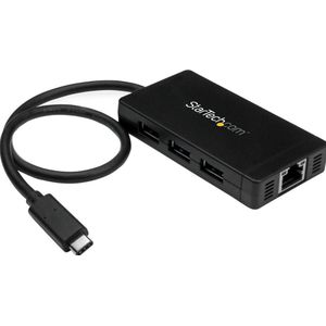 StarTech.com 3-Poorts USB 3.0 Hub met USB-C en Gigabit Ethernet - Inclusief voedingsadapter