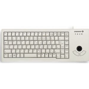 CHERRY XS Trackball toetsenbord USB Belgisch Grijs