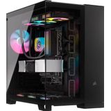 CORSAIR PC Behuizing 6500X RGB Midtower - Gaming Computer Case - Zwart - Glaspaneel - RGB Verlichting
