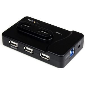 StarTech.com 6-poort USB 3.0/2.0 Combo Hub met Oplaadpoort - Hub