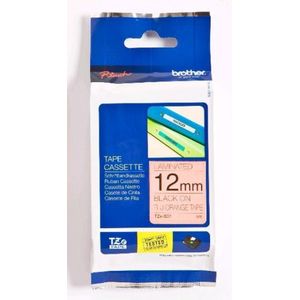 Brother TZE-B31 labelprinter-tape Zwart op fluorescerend oranje